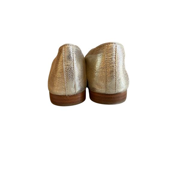 Donald J Pliner Metallic Gold Comfort Slip on Haro Loafers 8 - Picture 7 of 9